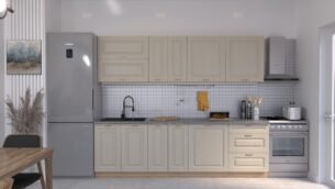 Bucătărie Maria Rame MDF Cashmir Fibră 2,6m C0