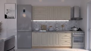 Bucătărie Maria Clasic NEW MDF Cashmir Fibră 2,0m C0