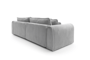 Canapea extensibilă Bravia MAX-size, 302cm, extensie 2 zone, culoare gri, material fluffy velur raiat premium, extensie 244×182 cm - imagine 4