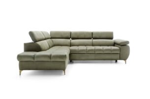 Coltar extensibil LUGANO II, 272x202cm, picioare aurii, stofa premium, dreapta - imagine 2