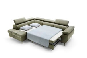 Coltar extensibil LUGANO II, 272x202cm, picioare aurii, stofa premium, dreapta - imagine 4