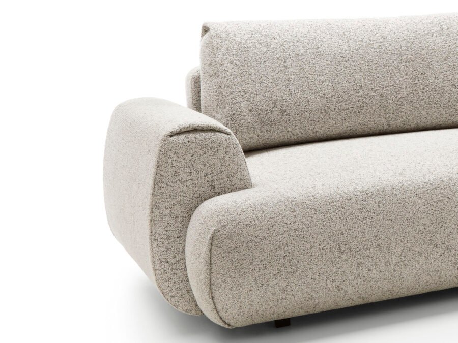Colțar extensibil POCKET M, spațiu de depozitare, 270x167 cm, culoare bej deschis, stofă premium, dreapta - imagine 5