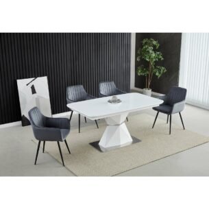 Masa extensibila COSMIC, 160-210x90x76 cm, alb