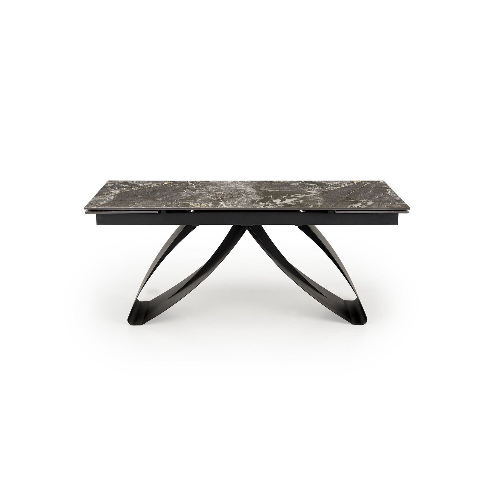 decin Masa extensibila DECIN, blat ceramic, 180-260x90x76 cm, negru/alb crimeea - imagine 1