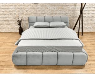 Pat tapițat JENNY 180x200, material catifea, somieră metalică rabatabilă, spațiu depozitare, seria LUX - imagine 2