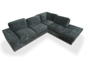 Colțar extensibil Brazil, tetiere rabatabile și brațe reglabile, cadru lemn, 286x242 cm, diverse culori - imagine 4